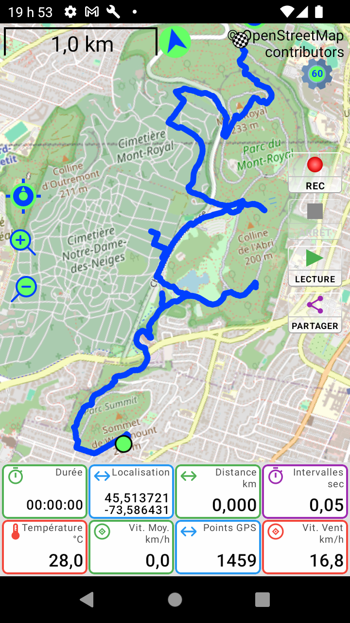 PathXplorer live tracking screen with map and dashboard tiles